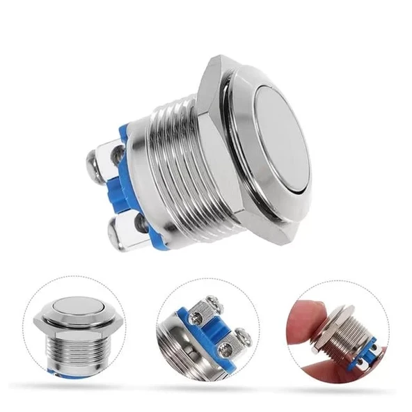 Ic-182 D98 Metal 19Mm Düz Buton Pbs28B-2 ürün görseli 1