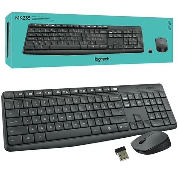 Mk235 Kablosuz Q Klavye Mouse Seti ürün görseli 1