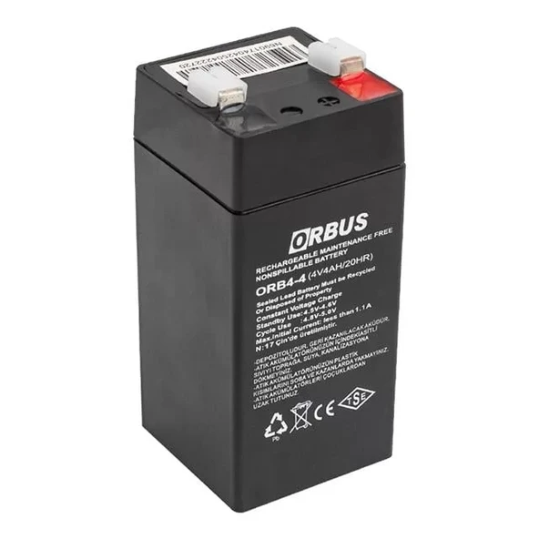 Orb4-4 4 Volt 4 Amper Dik Akü (45X45X100 Mm) ürün görseli 1