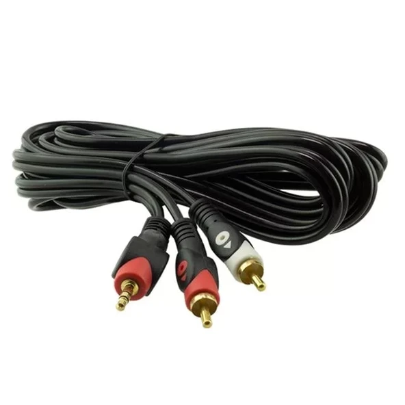 Pm-648 2 Rca Erkek + 3.5 Mm Stereo Erkek 3 Metre Kablo ürün görseli 1