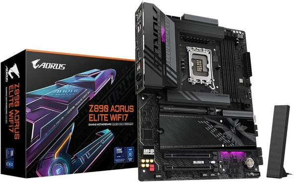 Gigabyte Z890 Aorus Elite WIFI7 Intel LGA1851 DDR5 ATX Anakart Teşhir ürün görseli 1