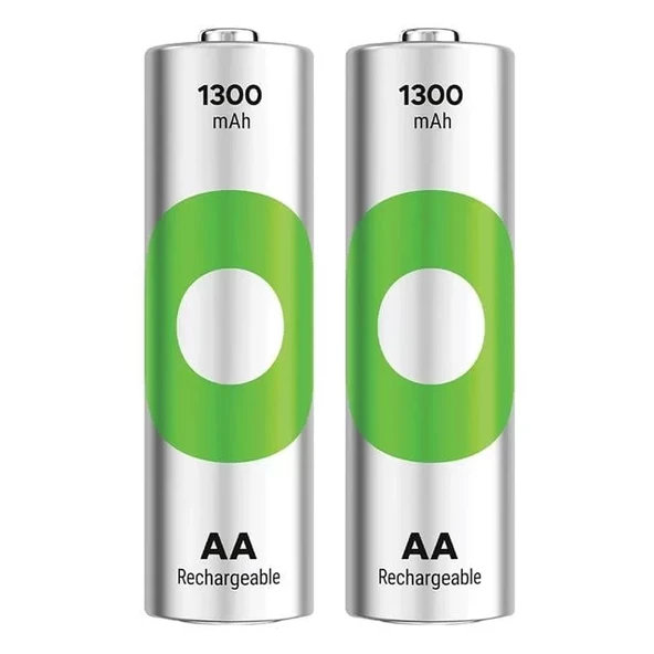 Gp Recyko 1300 Mah Ni-Mh 1.2 Volt Aa Kalem Şarjlı Pil 2Li Paket ürün görseli 1