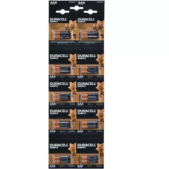 Alkalin 1.5 Volt Aaa 20’Li İnce Kalem Pil Lr03/Mn2400 ürün görseli 1