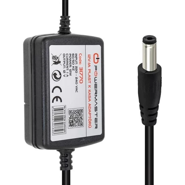 Pm-31770 12 Volt - 1 Amper - 12 Watt 5.5*2.5 Mm Uçlu İki Ucu Kablolu Masaüstü Adaptör ürün görseli 1