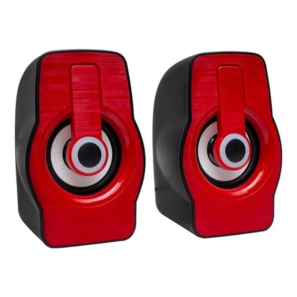 Magicvoice Mv-4941 Usb Hoparlör Rgb Işıklı Siyah/Mavi-Siyah/Kırmızı (2*3 Watt - 4 Ohm) ürün görseli 1