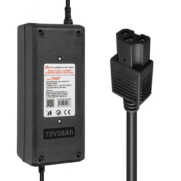 Powermaster Pm-7027 72 Volt - 38 Amper Elektrikli Bisiklet Şarj Cihazı ürün görseli 1