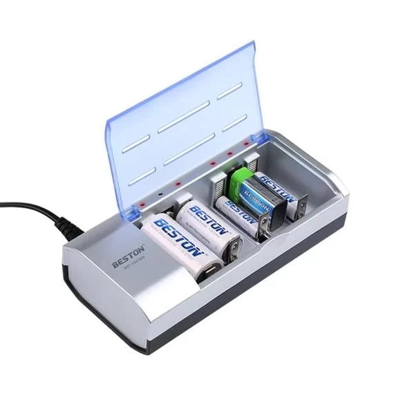 Beston Bst-C821Bw Aa-Aaa C-D 9 Volt - Sc Universal Tüm Boylar İçin Pil Şarj Cihazı ürün görseli 1