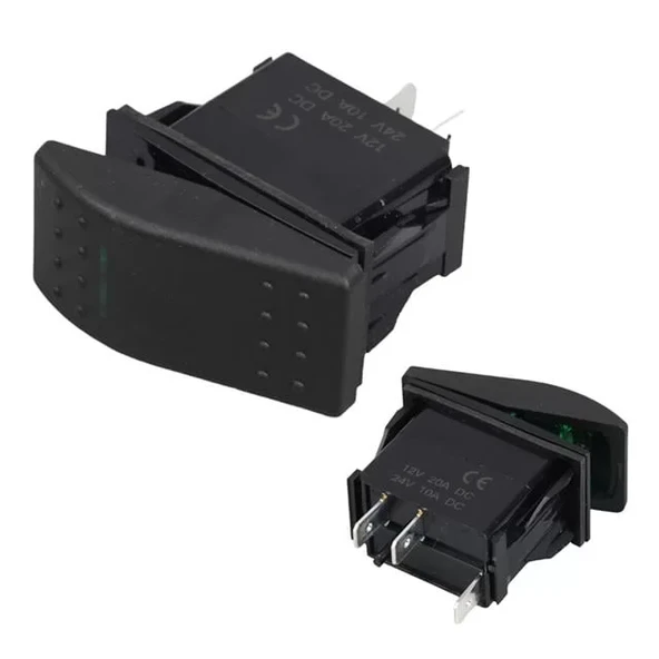 Ince Işık Sembollü Işıklı 3 Pinli On-Off 12-24V Marin Switch ürün görseli 1