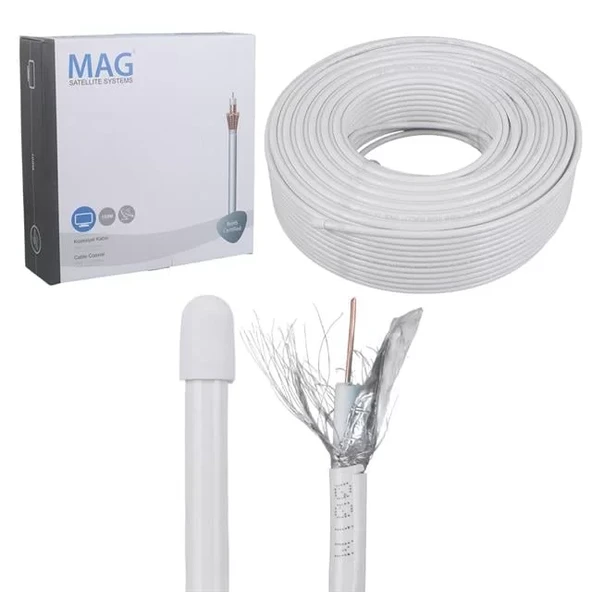 Mag Rg6-U4 Bakır Sat1 Anten Kablosu 100 Mt ürün görseli 1