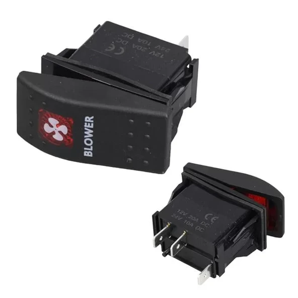 Havalandırma Sembollü Işıklı 3 Pinli On-Off 12-24V Marin Switch ürün görseli 1