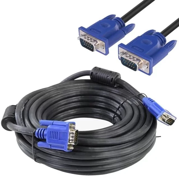 Hytech Ht-Vga15 15 Pin Erkek/Erkek 15 Metre Vga Görüntü Aktarma Kablosu ürün görseli 1