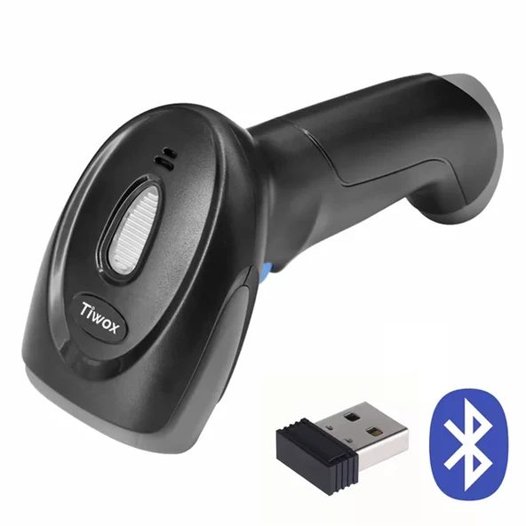 Tiwox Vsk-227 Bluetooth Kablosuz 2.4G Usb 1D Barkod Okuyucu Tarayıcı El Tipi (Bataryalı + Dongle) ürün görseli 1