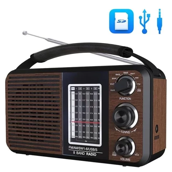 Magicvoice Usr11 Portatif Analog Radyo Fm-Usb-Sd/Mmc-Aux (88-108 Fm Frekans Aralığı) ürün görseli 1