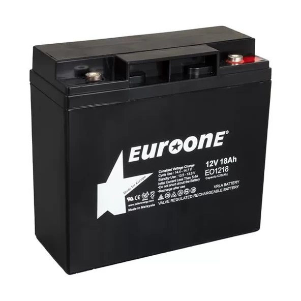 Euroone Eo1218 12 Volt Amper Bakımsız Kuru Agm Akü ürün görseli 1