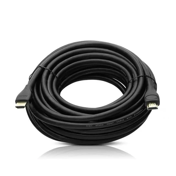 Fully G-507Ds Plastik Düz Siyah 10 Metre Gold Poşetli Hdmi Kablo ürün görseli 1