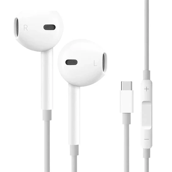 Powerway Earone Mikrofonlu Kablolu Kulaklık Type-C Çıkışlı Tüm Cihazlarla Uyumlu Stereo ürün görseli 1