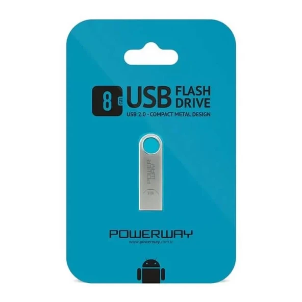 Powerway Pw-8Gb 8 Gb Usb 2.0 Mini Metal Flash Bellek ürün görseli 1