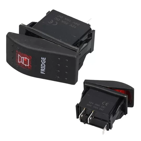 Buzdolabı Sembollü Işıklı 3 Pinli On-Off 12-24V Marin Switch ürün görseli 1