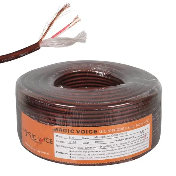 Magicvoice Stereo Mikrofon Kablosu 100 Metre ürün görseli 1
