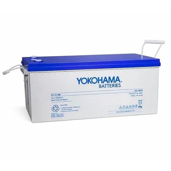 Yokohama Yh-27019 12V 200Ah Tam Bakımsız Deep Cycle Jel Akü (532X240X221Mm) ürün görseli 1