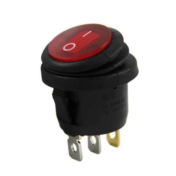 Ic-131W Yuvarlak 220 Volt Işıklı Su Geçirmez On/Off Anahtar ürün görseli 1