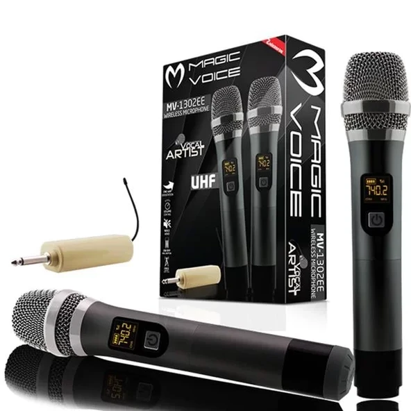 Magicvoice Mv-1302Ee 2 El Kablosuz Mikrofon ürün görseli 1