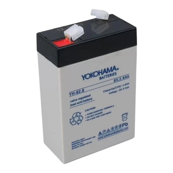 Yokohama Yh-62.8 6 Volt - 2.8 Amper Dik Akü (66X33X97 Mm) ürün görseli 1