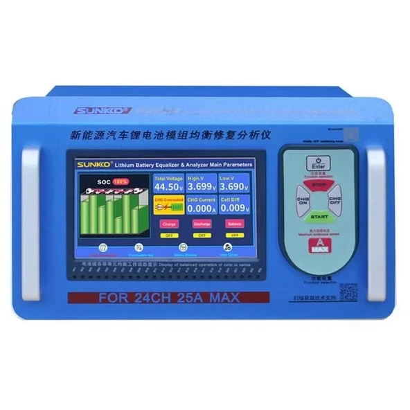 Sunkko D2524 Elektrikli Araç Lityum Batarya Akü Modülü Dengeleyici - Test Analizörü ürün görseli 1