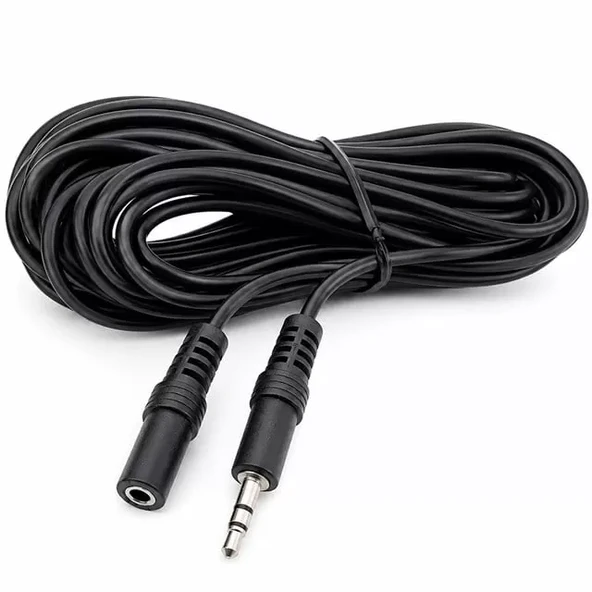 Elektromer El-8942 10 Metre 3.5Mm Stereo Ses Uzatma Kablosu (Erkek-Dişi) ürün görseli 1