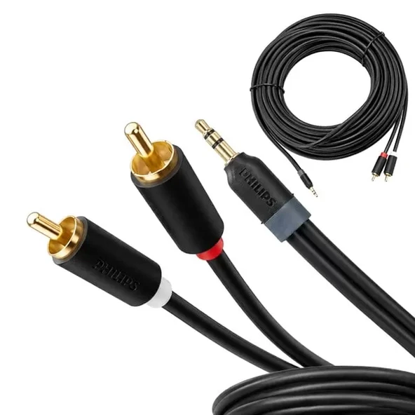 Swr2110/93 25 Metre 3.5Mm Stereo 2 Rca Aux Ses Kablosu Hi-Fi ürün görseli 1