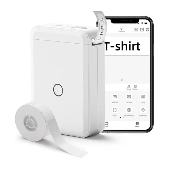 Pm-20343 Kablosuz Taşınabilir Bluetooth'Lu Etiket Makinesi ürün görseli 1