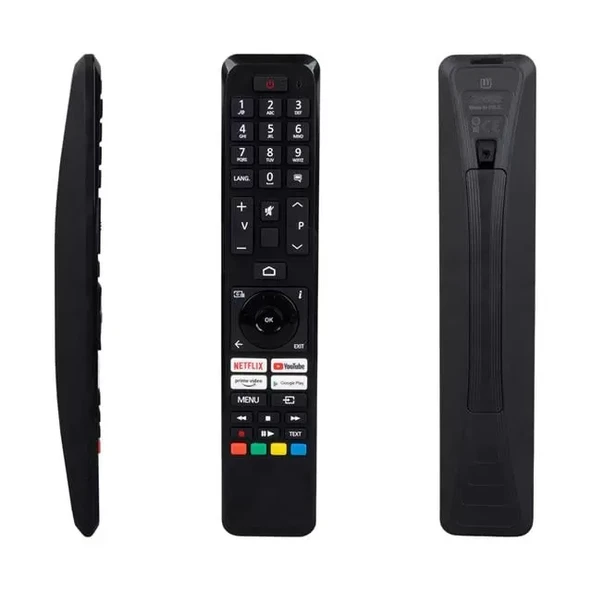 Vs-V4 Ses Komutsuz Netflix-Youtube-Google Play-Prime Video Tuşlu Lcd Led Tv Kumanda ürün görseli 1