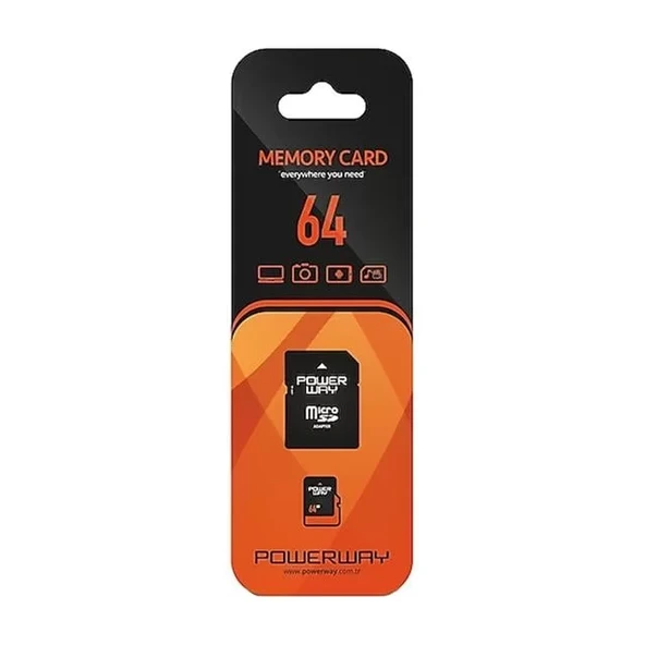 Pwr-64 64 Gb Micro Sd Hafıza Kartı Class 10 ürün görseli 1