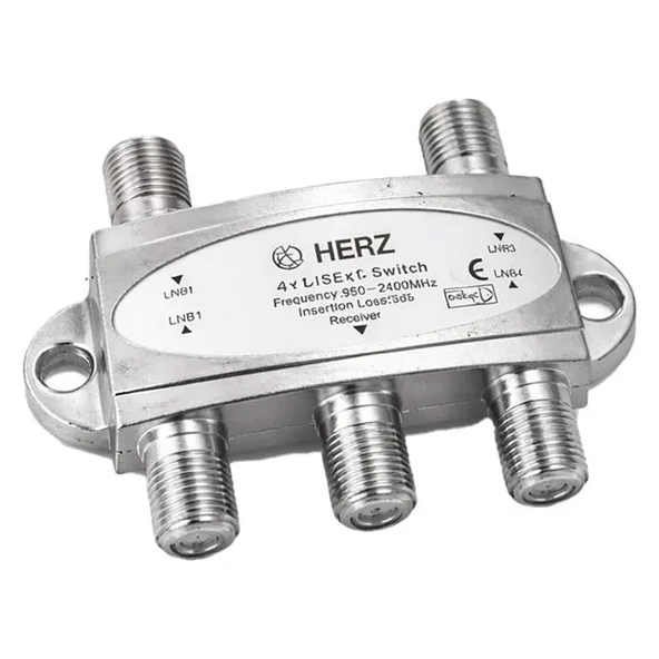 Herz 4X1 950-2400Mhz 3Db Diseqc Switch Uydu Birleştirici ürün görseli 1