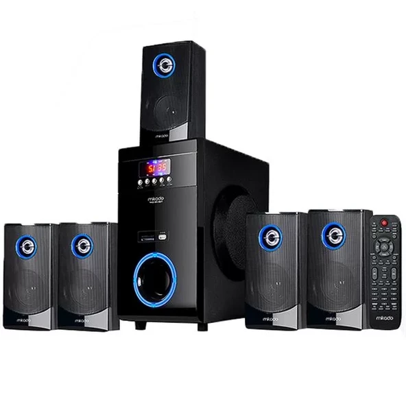 Md-813Bt 5+1 Usb/Sd/Fm Destekli Bluetooth Hoparlör - Speaker ürün görseli 1