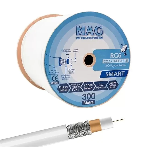 Mag Rg6-U4 Anten Kablosu 64 Tel 300 Metre ürün görseli 1