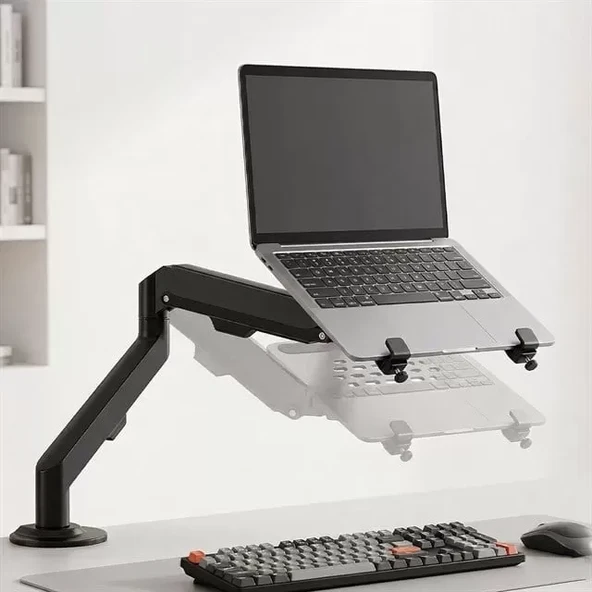 Pm-27096 Profesyonel Amortisörlü 2'Si 1 Arada Laptop Monitör Standı ürün görseli 1
