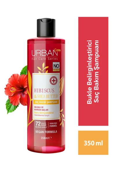 Urban Care Hibiscus & Shea Butter Bukle Belirginleştirici Saç Bakım Şampuanı-350 ml ürün görseli 1