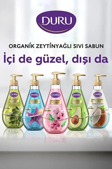 ŞeyliŞeyler - Duru Organik Zeytinyağlı Sıvı Sabun 500 ml - Karışık (Asorti) Çeşitler (1 Adet) ürün görseli 1