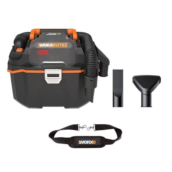 WORX WX031.9 20Volt 200W/16Kpa Li-ion Kömürsüz Flexi Esnek Hortumlu Islak/Kuru Süpürge & Üfleme (Akü Dahil Değildir) ürün görseli 1