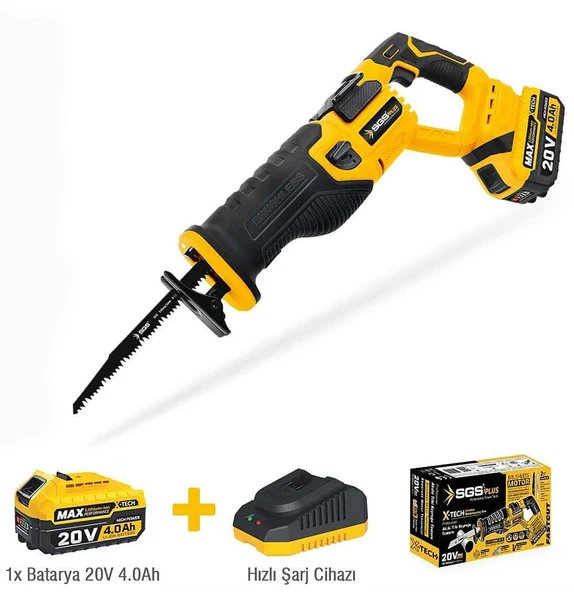 SGS 5565 Akülü Tilki Kuyruğu Testere Seti 20V - 4,0 Ah x 185 mm ürün görseli 1