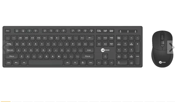 LENOVO LECOO Türkçe Q Kablosuz Siyah Klavye/Mouse Set KW201 ürün görseli 1