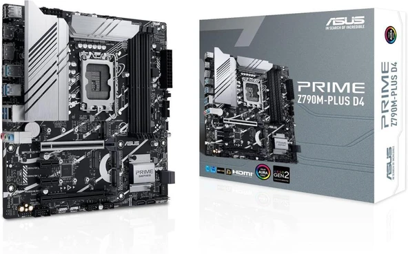 Asus Prime Z790M-PLUS D4 Intel LGA1700 DDR4 Micro ATX Anakart Teşhir ürün görseli 1