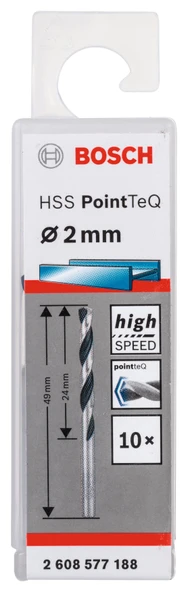 Bosch HSSPointTeQ Metal Matkap Ucu 2.0 mm 10"lu ürün görseli 1