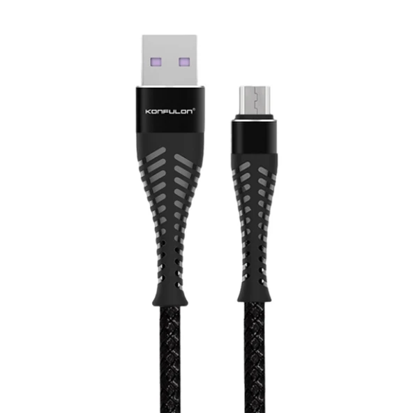S61 Micro Usb Kablo 1.2m 2.1a - Siyah ürün görseli 1
