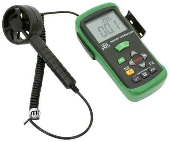 CEM DT618 Rüzgar Hızı ve Sıcaklık Ölçer Anemometre ürün görseli 1