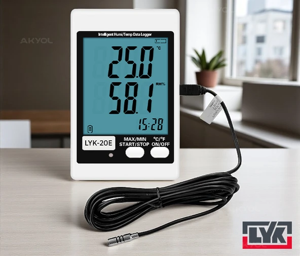 LYK 20E Sıcaklık ve Nem Kayıt Cihazı Datalogger ürün görseli 1