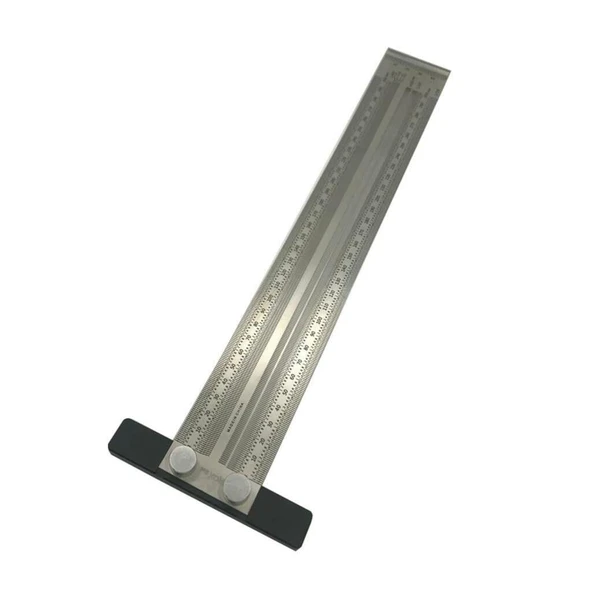 Rox Wood 0090 Hassas İşaretleme Şablon Paslanmaz T Cetvel 300 mm ürün görseli 1