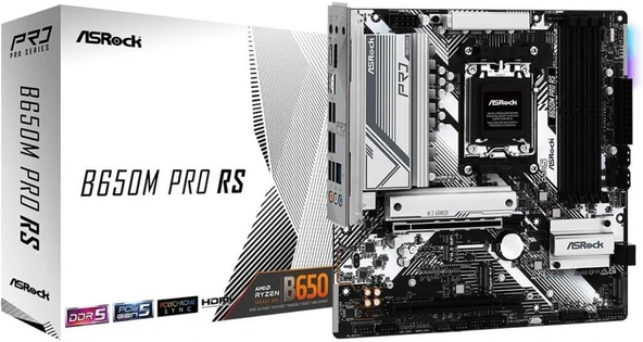 Asrock B650M Pro RS WiFi AMD AM5 DDR5 Micro ATX Anakart Outlet ürün görseli 1