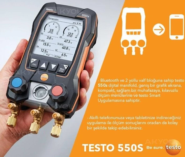 Testo 550S Akıllı Dijital Manifold Seti - Resim 3